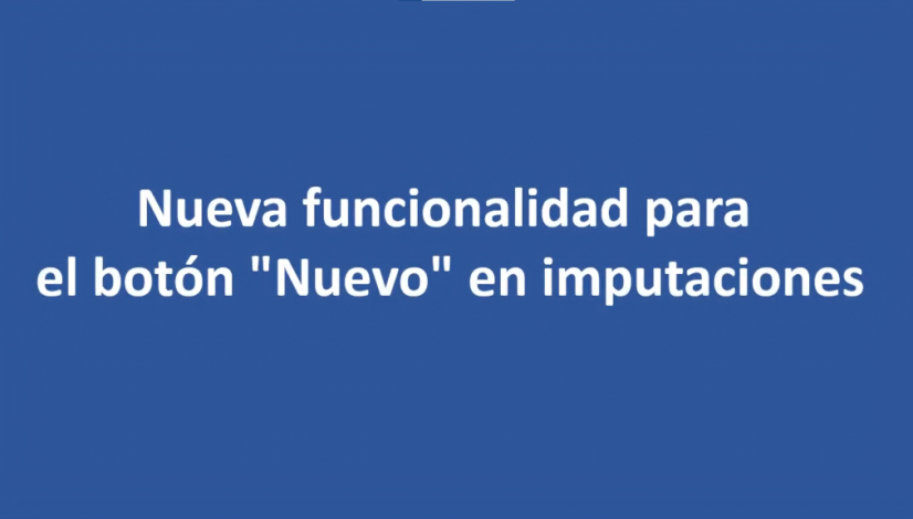 Nueva funcionalidad para el boton Nuevo en imputaciones